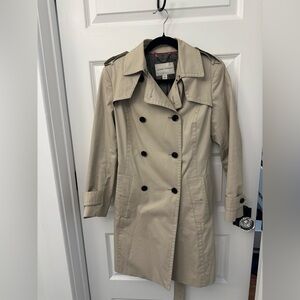 Classic Beige Double-Breasted Trench Coat